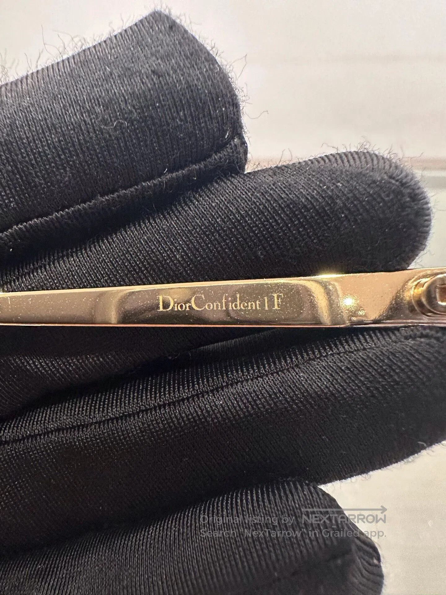Dior Dior Black Cat-Eye Gold Logo Sunglasses. Size ONE SIZE - 8 Thumbnail