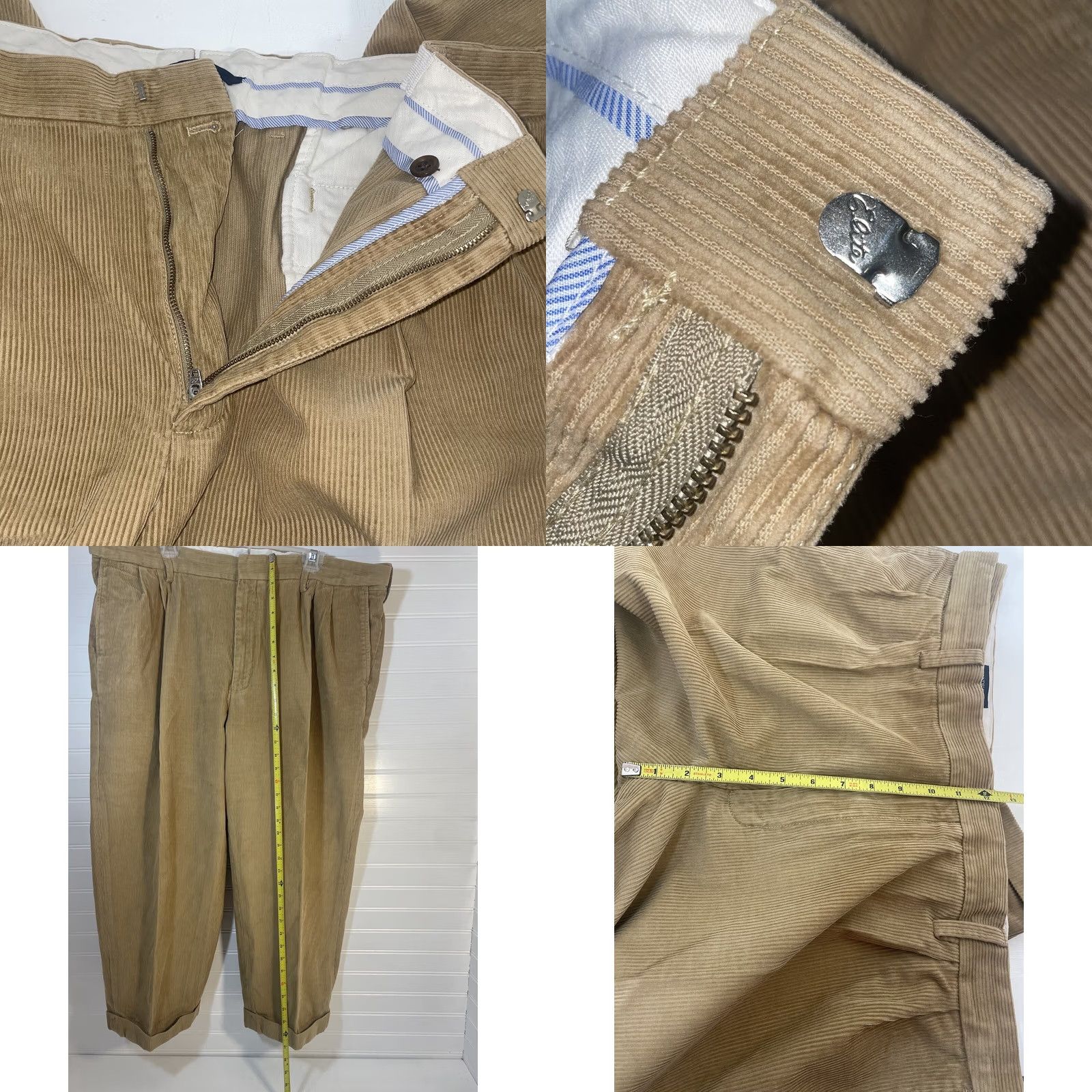 Lands' End Lands’ End Corduroy Pants Men 42x27 Brown Traditional Fit Cuffed Hem RN#62830 Size US 42 / EU 58 - 9 Thumbnail