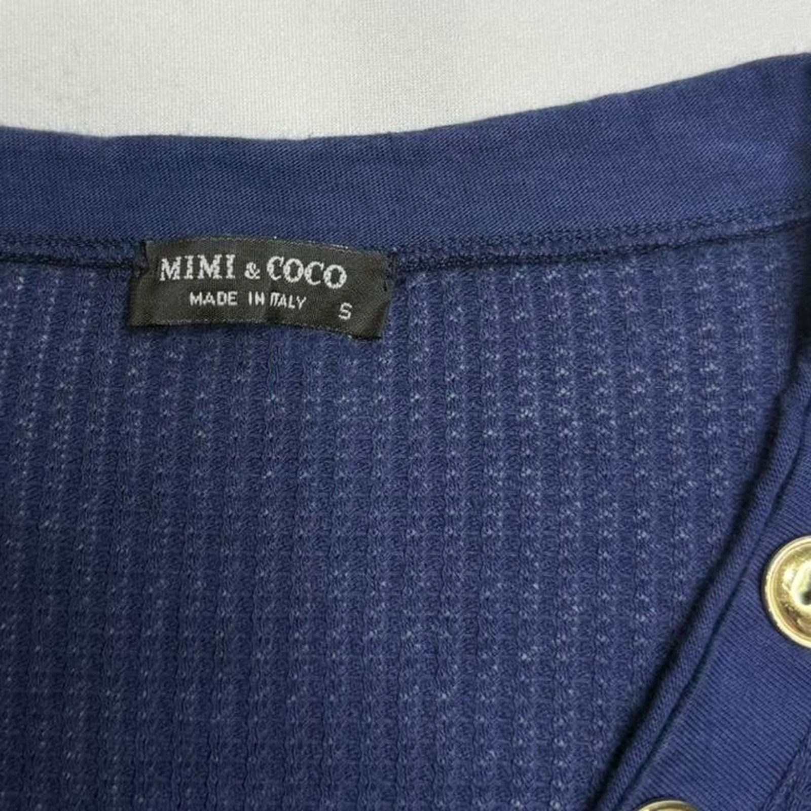 Other Mimi & CoCo Luxury Brand Blue Gold Button Henley Size Small Size S / US 4 / IT 40 - 4 Thumbnail