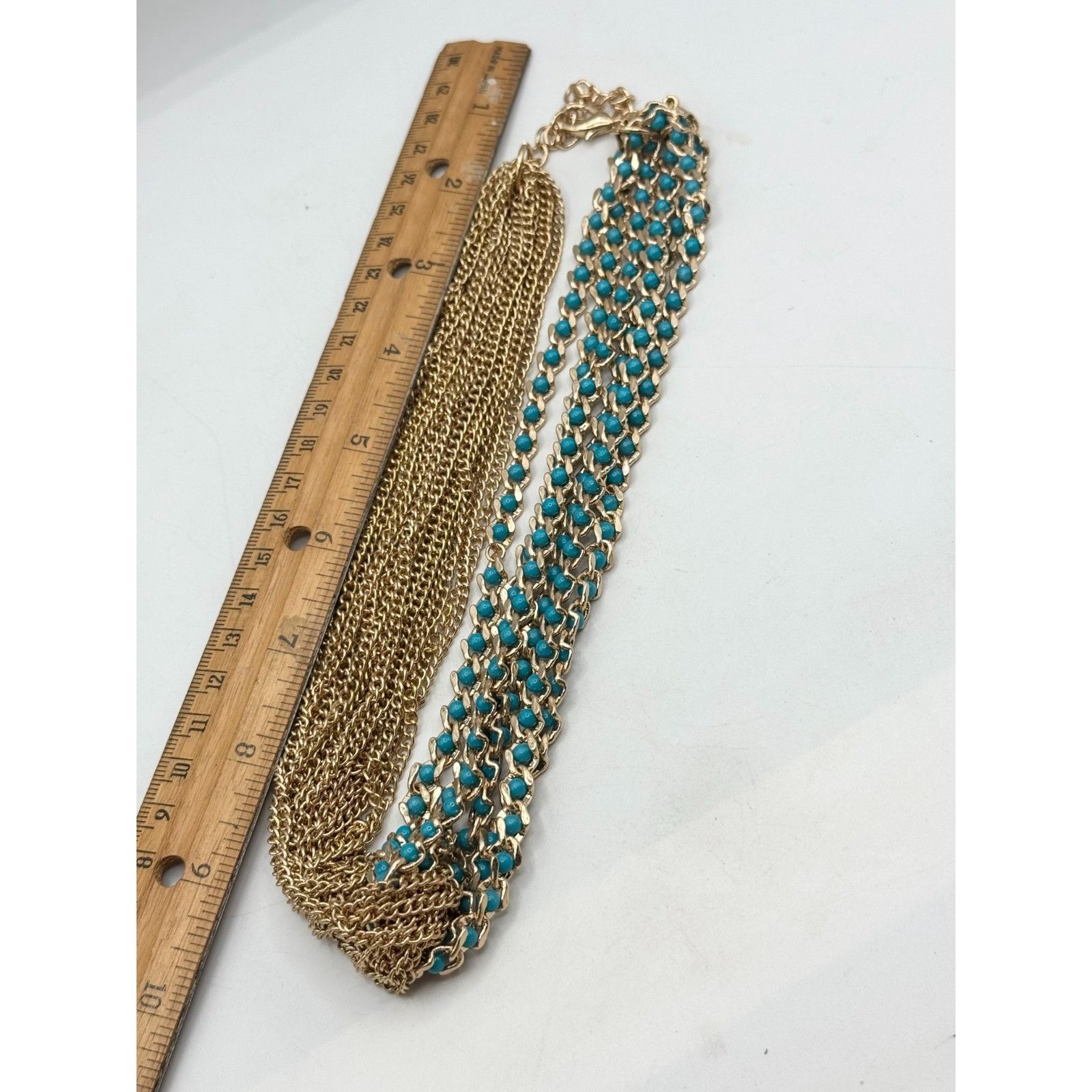Other Vintage multi chain blue beaded necklace Size ONE SIZE - 3 Thumbnail