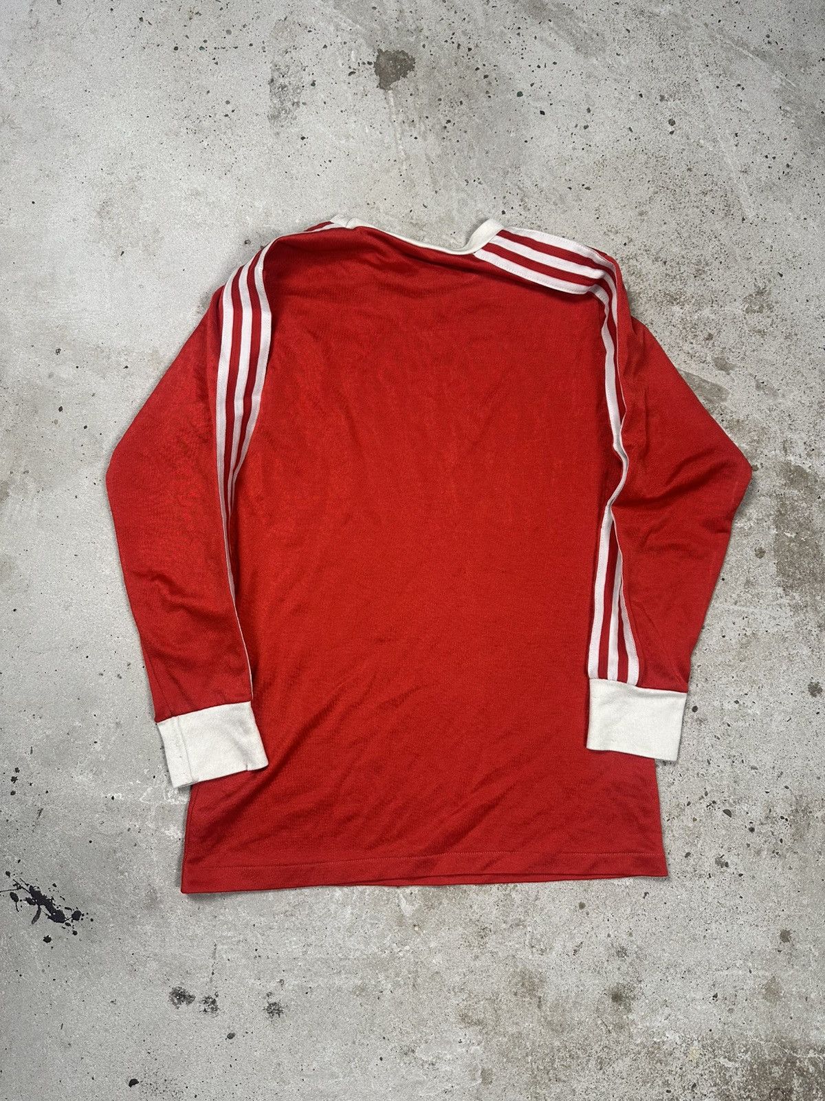 Adidas Vintage 80s Adidas x Erima Red Long Sleeve Template Jersey Size US M / EU 48-50 / 2 - 2 Thumbnail