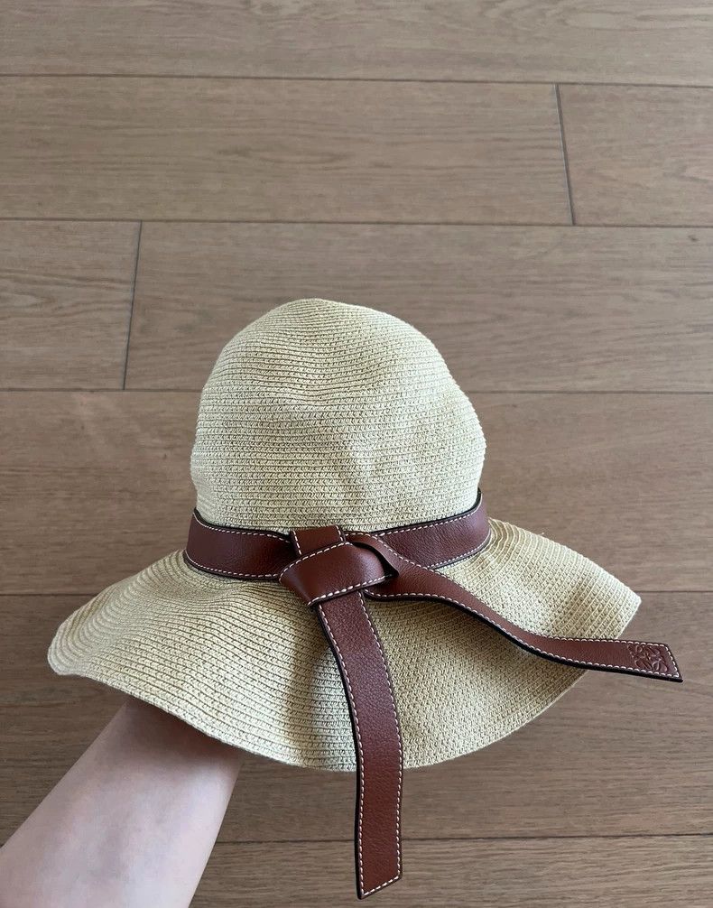 Loewe LOEWE Brown straw sun hat Size ONE SIZE - 1 Thumbnail