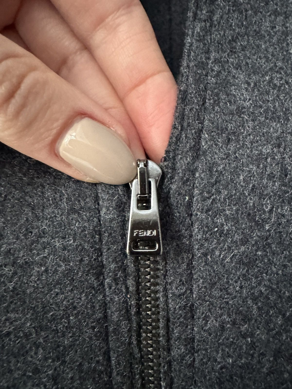 Fendi × Vintage Vintage Fendi Dark Grey Wool-Felt Minimal Silhouette Dress Size M / US 6-8 / IT 42-44 - 4 Thumbnail