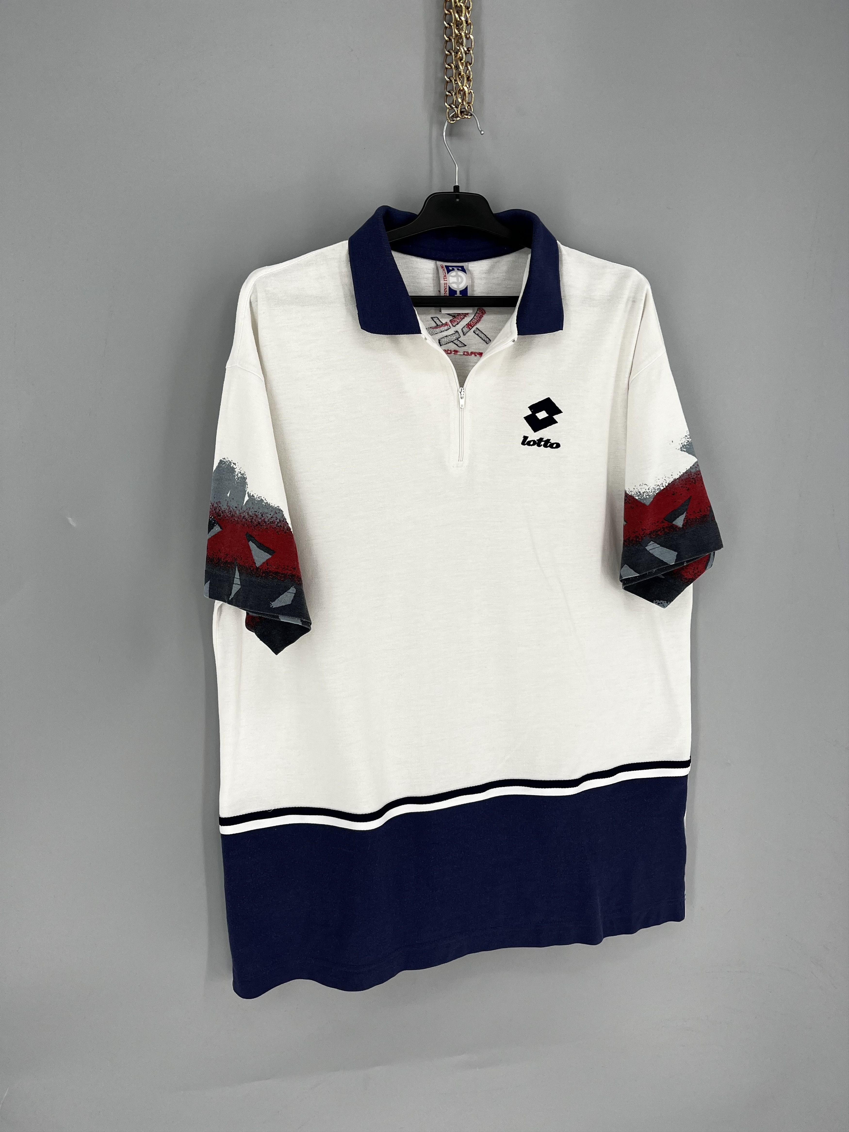 Vintage Vintage Lotto Q-Zip Polo Large TENNIS ITALIANO Size US L / EU 52-54 / 3 - 2 Thumbnail