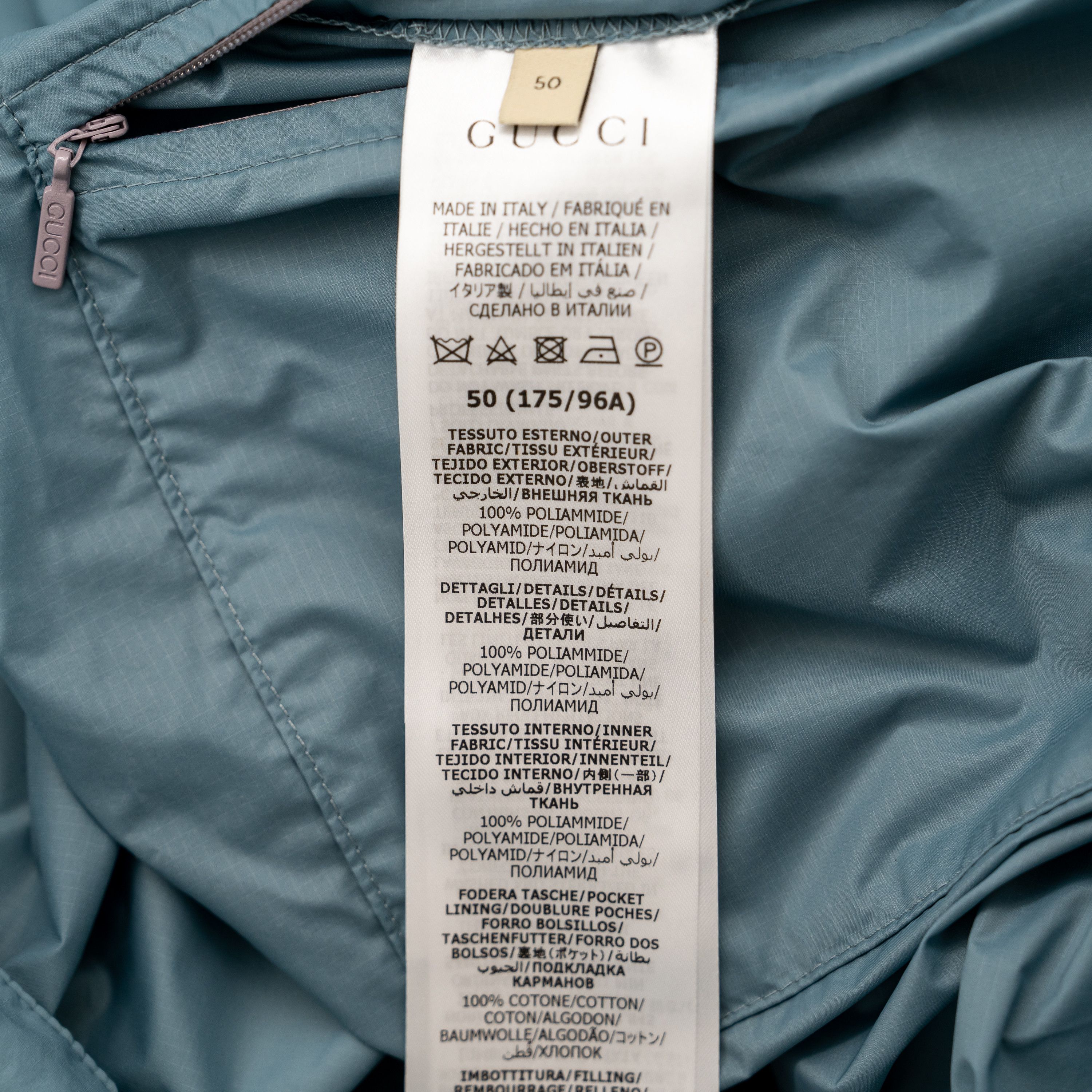 Gucci 50 L Gucci Nylon Down Jacket GG Inserts Blue White Puffer Size US L / EU 52-54 / 3 - 11 Thumbnail