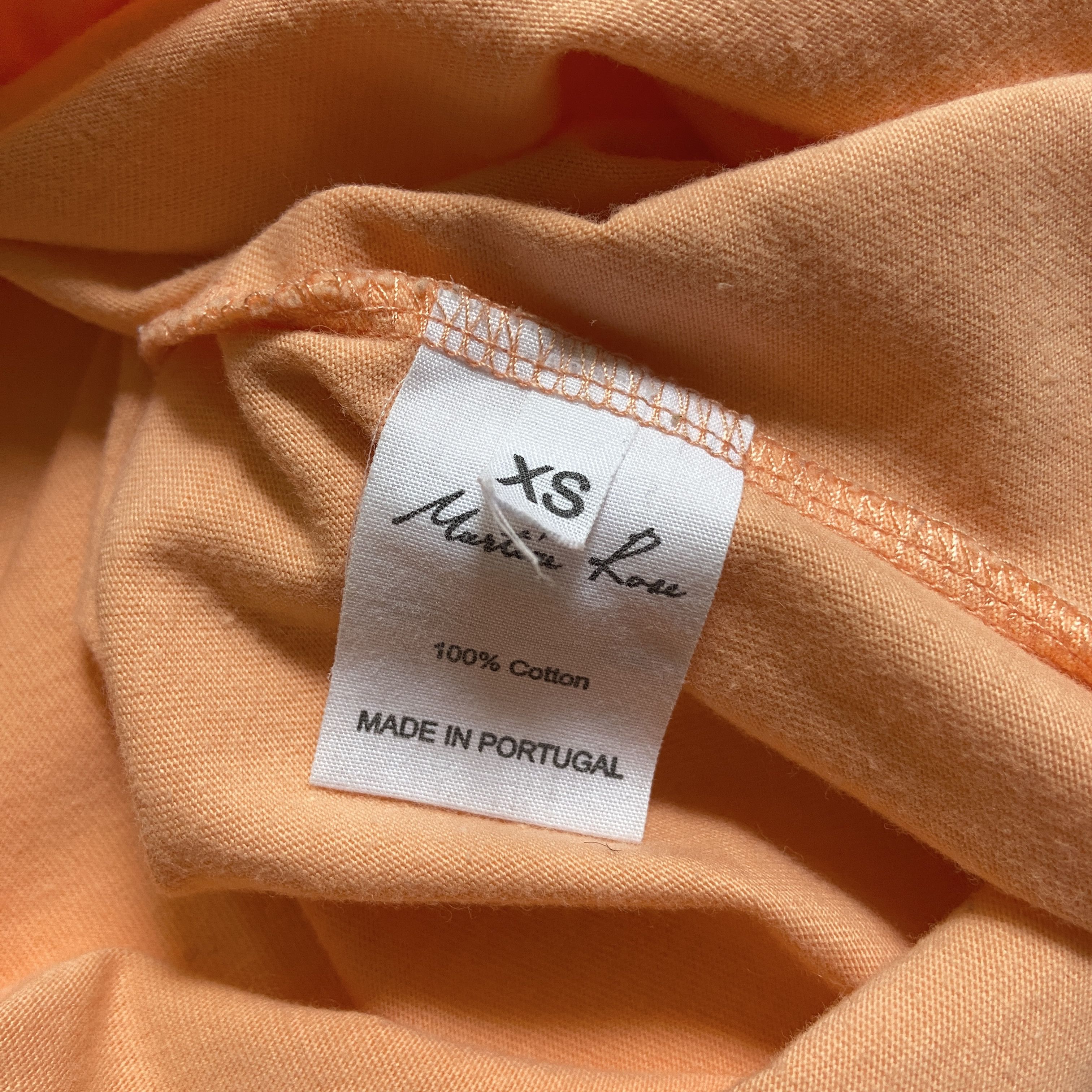 Martine Rose MARTINE ROSE ORANGE PEACH COTTON LONG SLEEVE LOGO TEE Size US XS / EU 42 / 0 - 4 Thumbnail