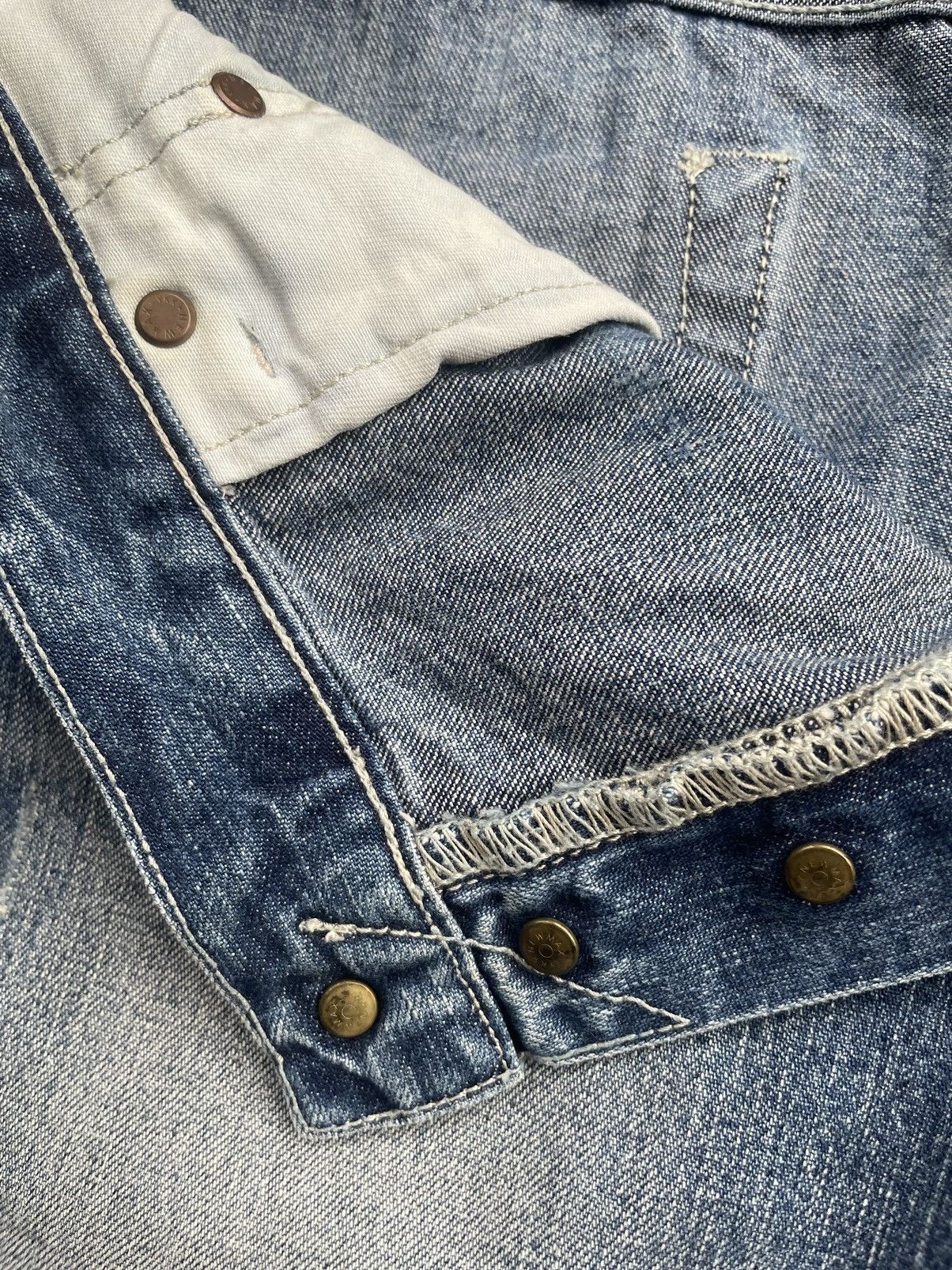 If Six Was Nine Press Clothing Distresed Denim Size US 33 - 15 Thumbnail