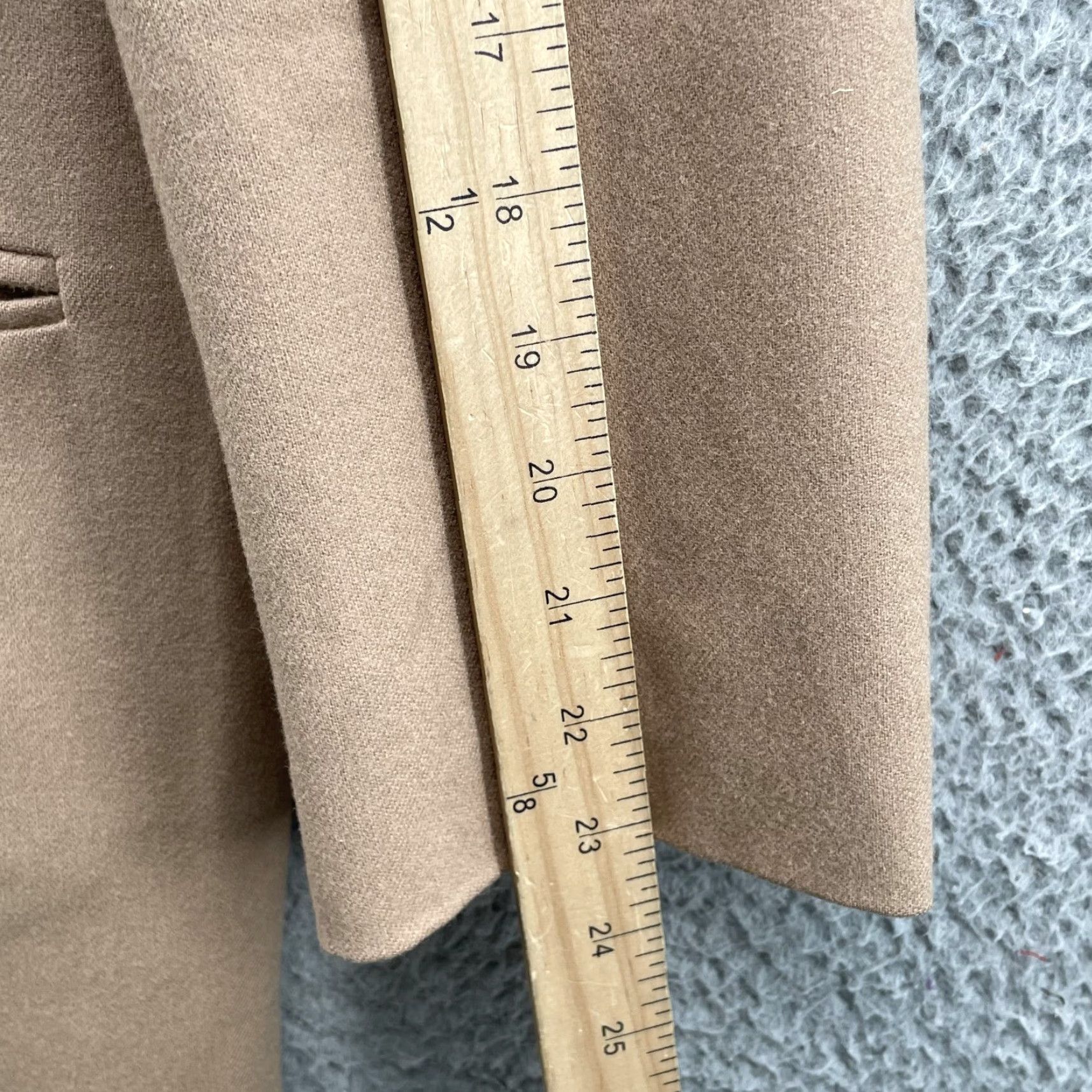 Pendleton VTG Pendleton Blazer Women's 12 Beige 100% Virgin Wool Classic Business Tweed Jacket Long Sleeve Mid-Length Solid Pattern Wool Lining Button Vintage Size XL / US 12-14 / IT 48-50 - 7 Thumbnail