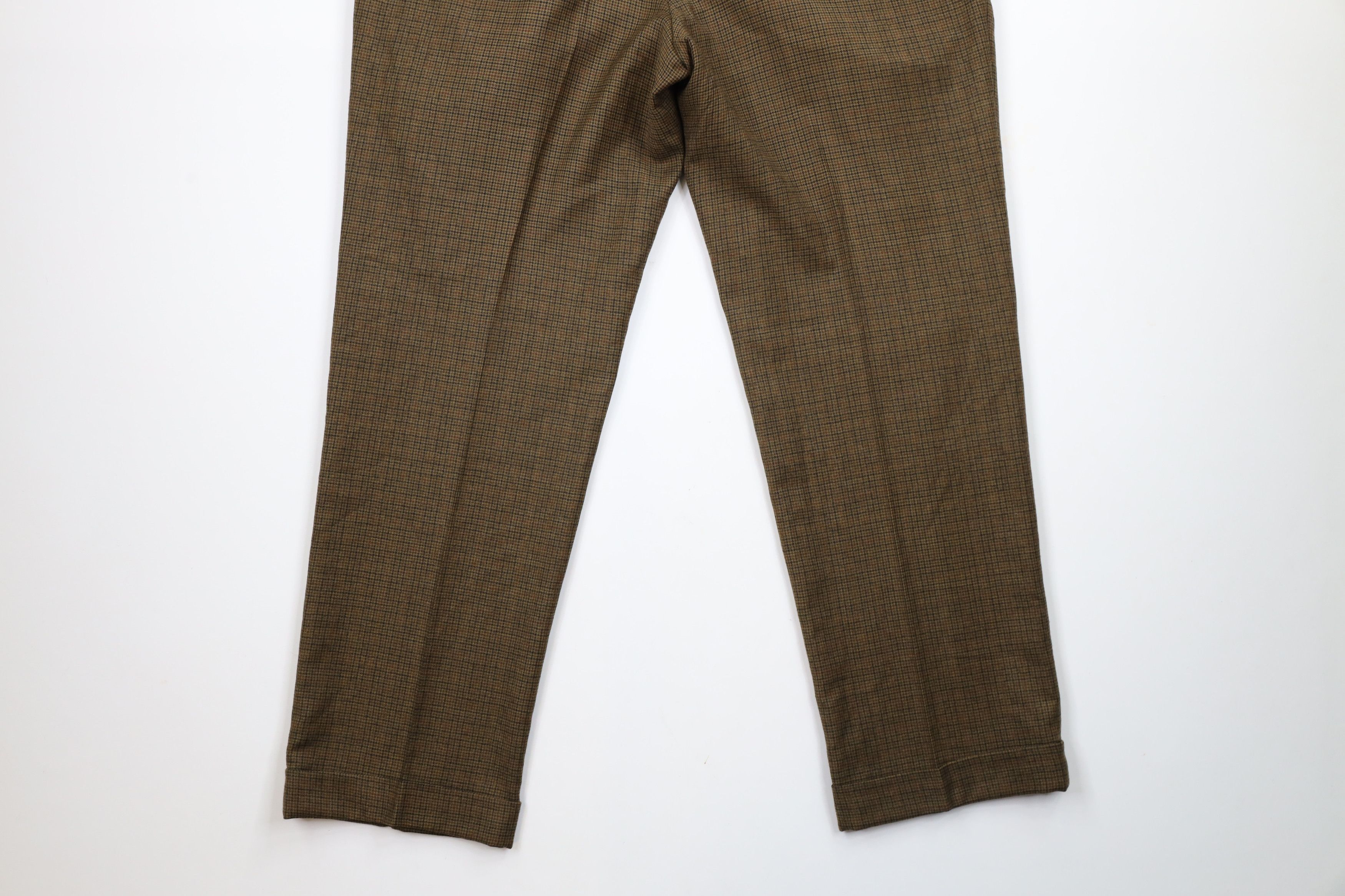Vintage Vintage 90s Streetwear Wool Wide Leg Chino Pants Houndstooth Size 36 - 11 Thumbnail