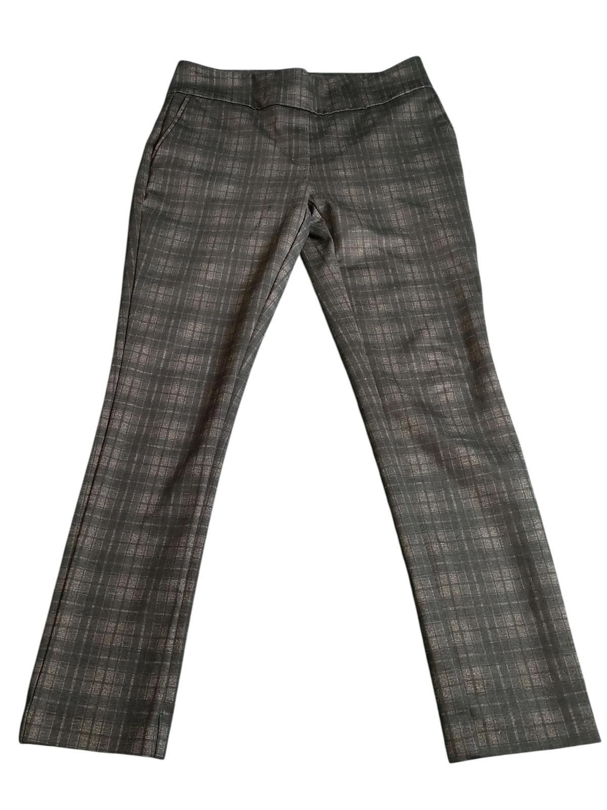 John Dalia Dalia Women's Gray Plaid Dress Pants Size 32" / US 10 / IT 46 - 3 Thumbnail