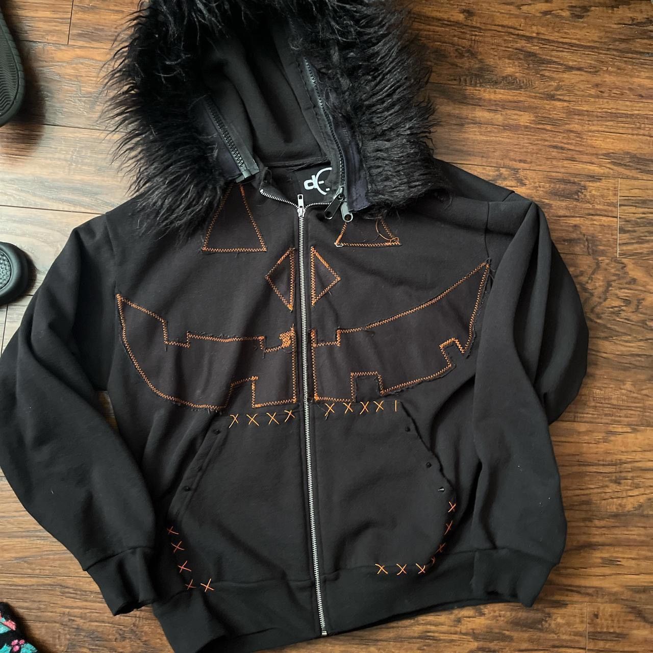 Other GloryDub pumpkin face jack o lantern fur zip up Sematary emo Size US L / EU 52-54 / 3 - 1 Thumbnail