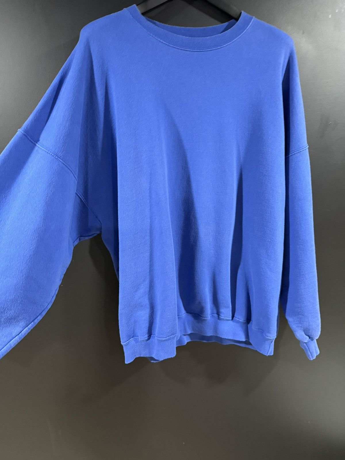 Hanes 2000s Y2K Vintage Hanes Faded Blue Grunge Sweatshirt XXXL Size US XXL / EU 58 / 5 - 3 Thumbnail