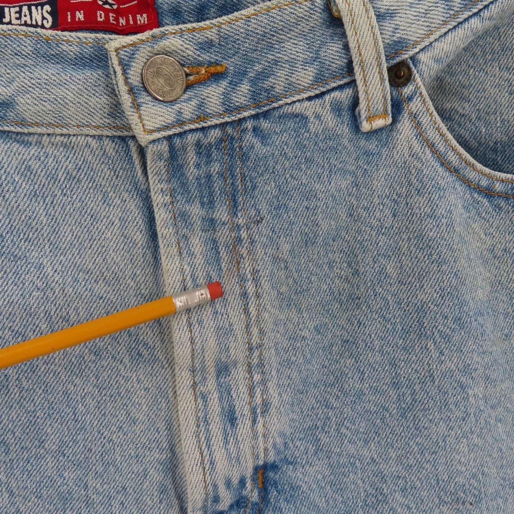 Old Navy VINTAGE Old Navy Womens Jeans Slim Straight 12L 12 Long Blue Denim HIGH RISE 90s Size 34" / US 12 / IT 48 - 4 Thumbnail