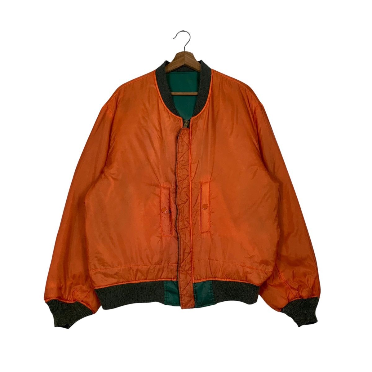Vintage PHANTOM MILITARY MA1 Bomber Jacket Flight Jacket #2334-C104 Size US L / EU 52-54 / 3 - 18 Thumbnail