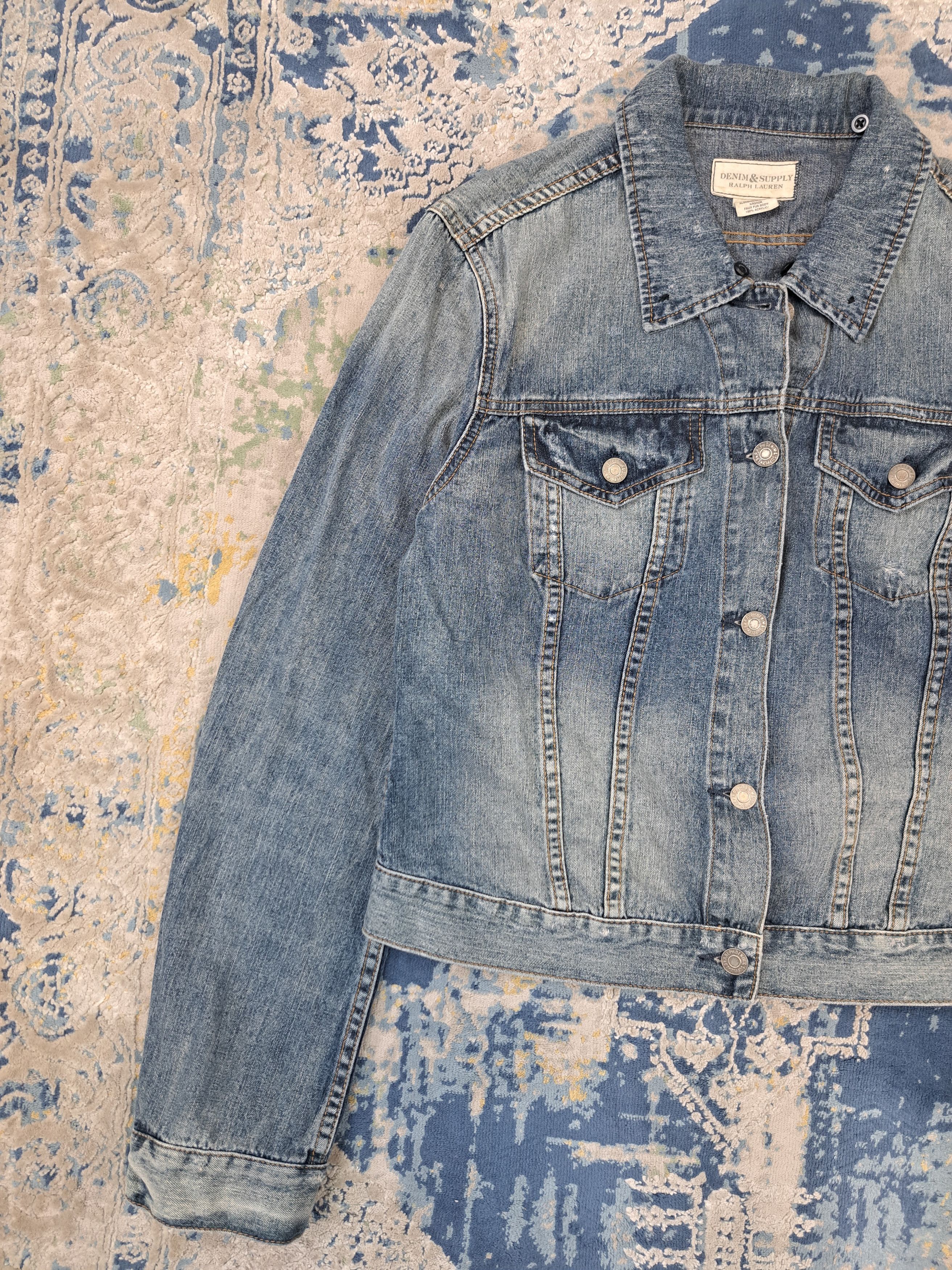 Denim & Supply Ralph Lauren Ralph Lauren Cropped Denim Jacket Vintage Style Size US M / EU 48-50 / 2 - 2 Thumbnail