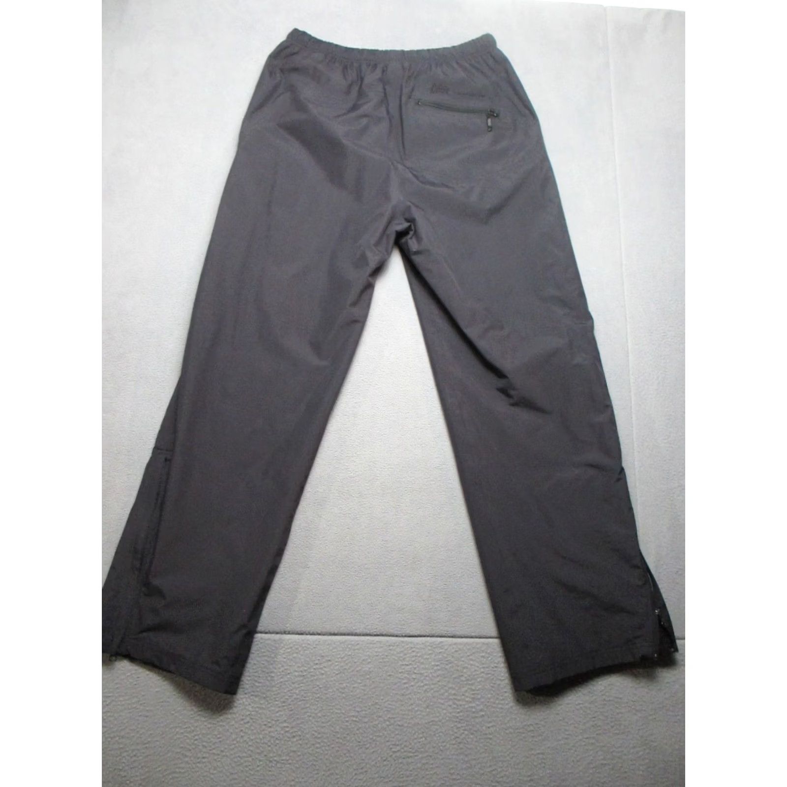 Vintage REI Rain Pants Men's Large Black High Rise Ankle Zip Draw Cord Size US 33 - 2 Thumbnail
