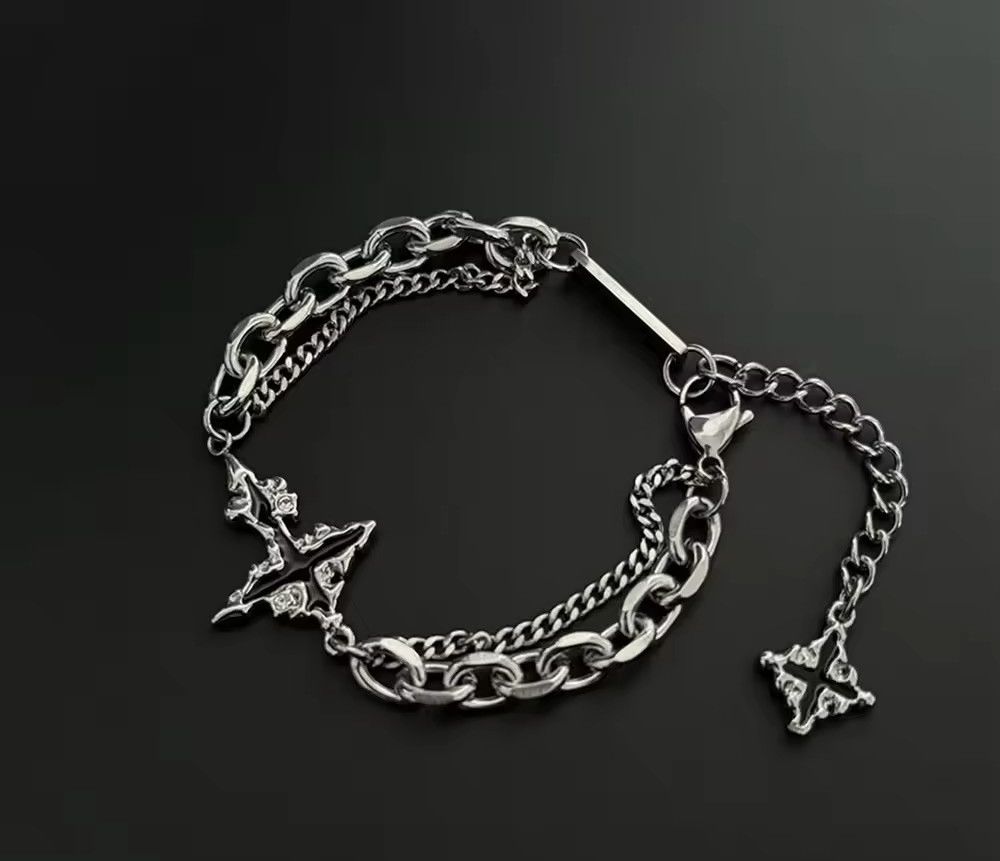 Jewelry Retro Flame Cross Bracelet Size ONE SIZE - 5 Thumbnail