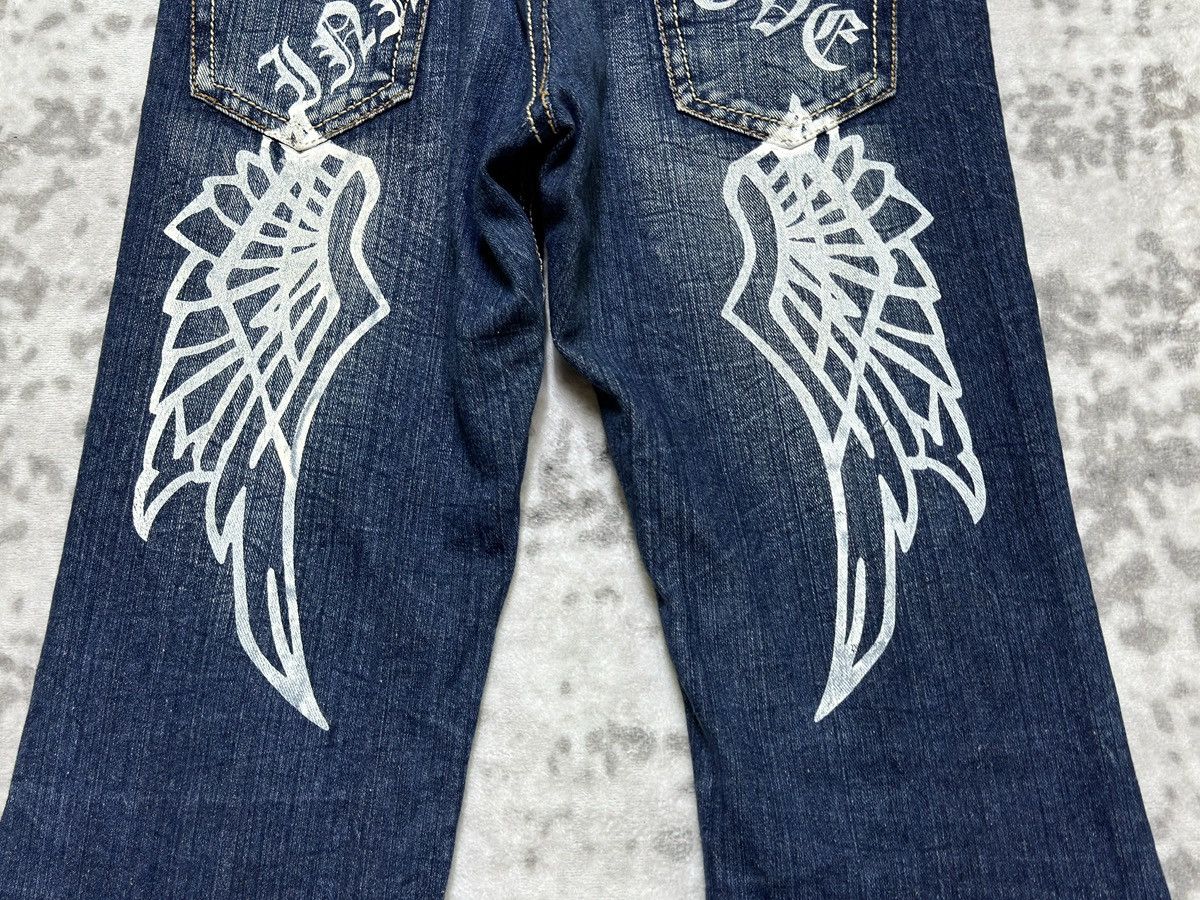Hysteric Glamour Y2K Inner Groove Angel Wings Back Printed Distressed Jeans Size US 32 / EU 48 - 10 Thumbnail