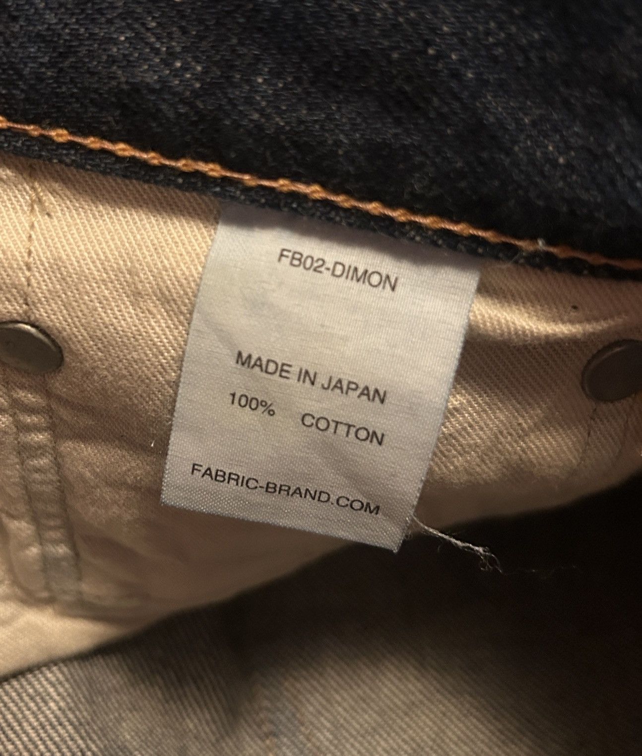 Fabric Brand & Co. Fabric-Brand & Co. Selvedge Denim Jeans FB02-DIMON Size US 29 - 6 Thumbnail