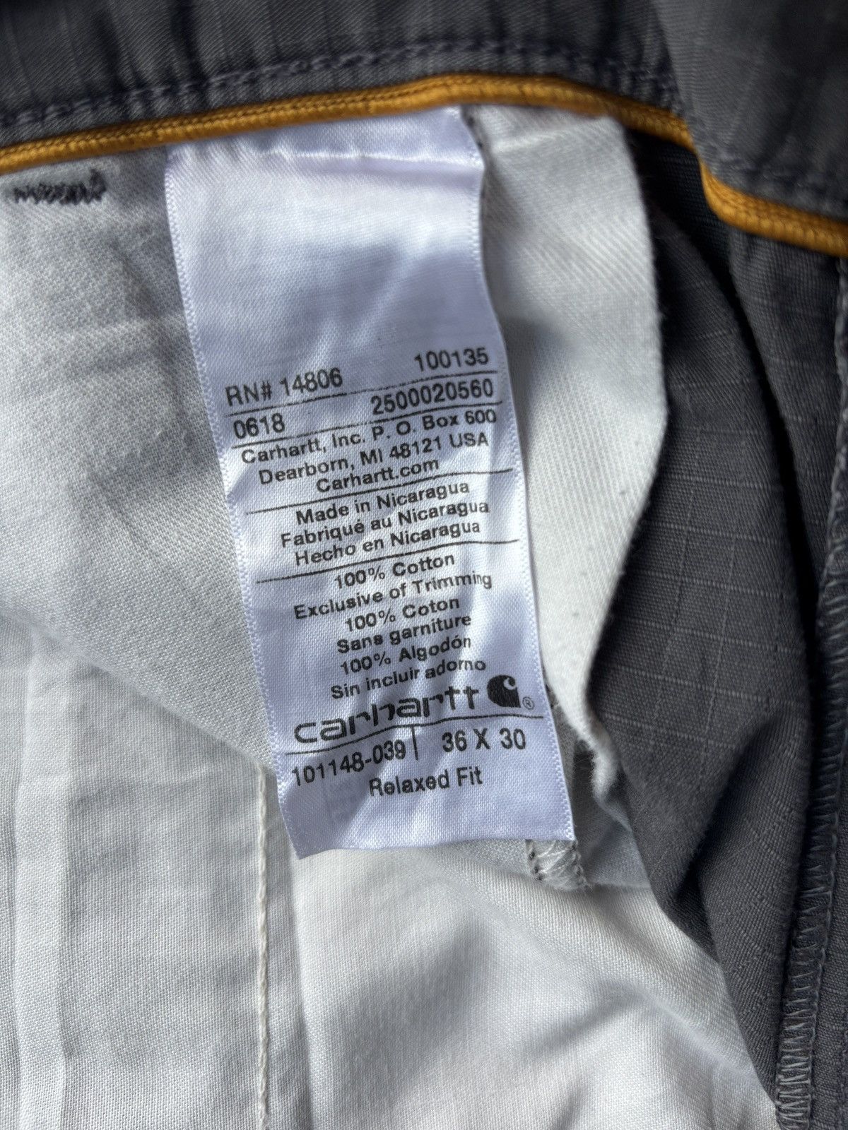 Carhartt Carhartt Force Relaxed Fit Grey Cargo Work Pants Size US 36 / EU 52 - 8 Thumbnail