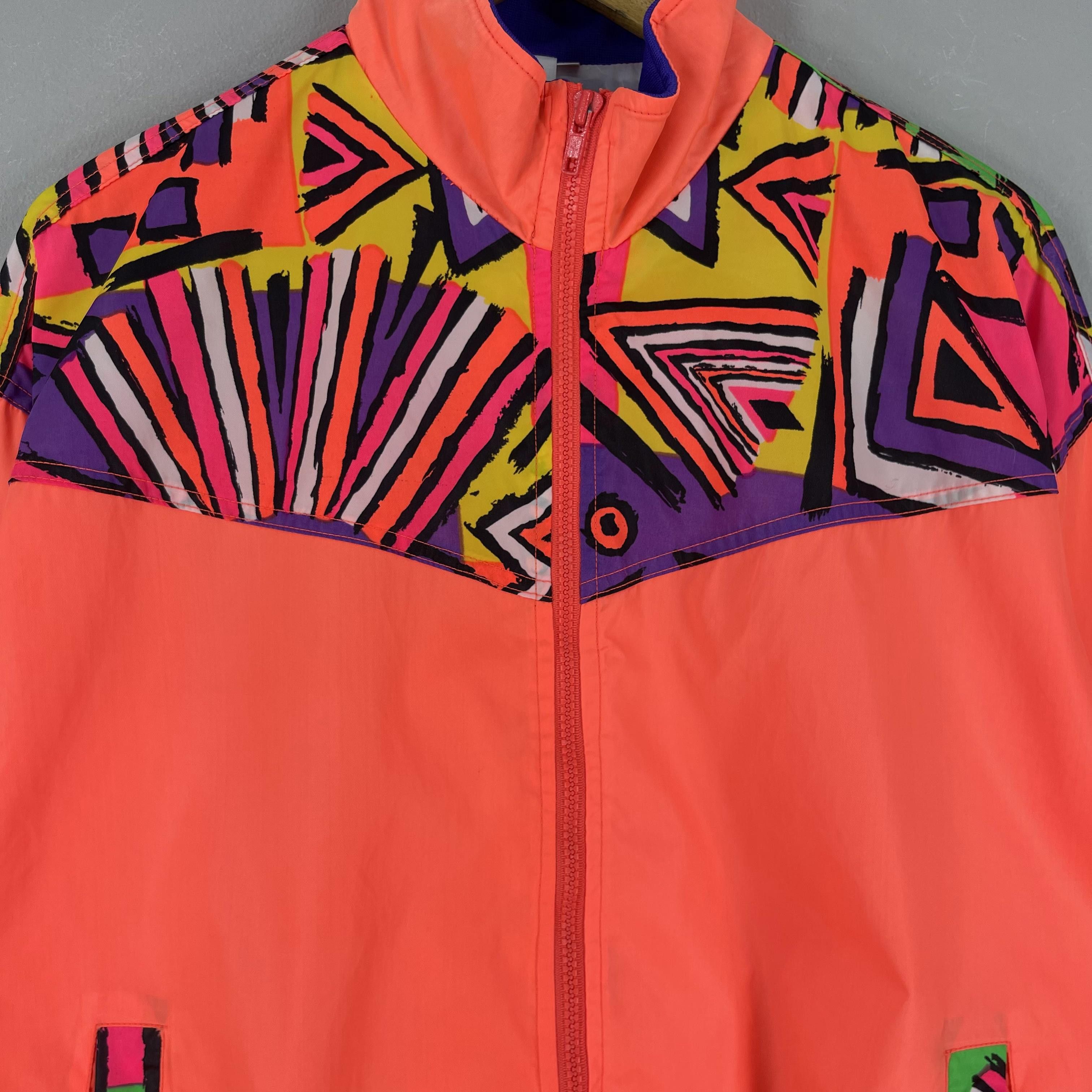 Vintage Vintage K-BRADSHAW Abstract Pattern Windbreaker Jacket Size US M / EU 48-50 / 2 - 2 Thumbnail