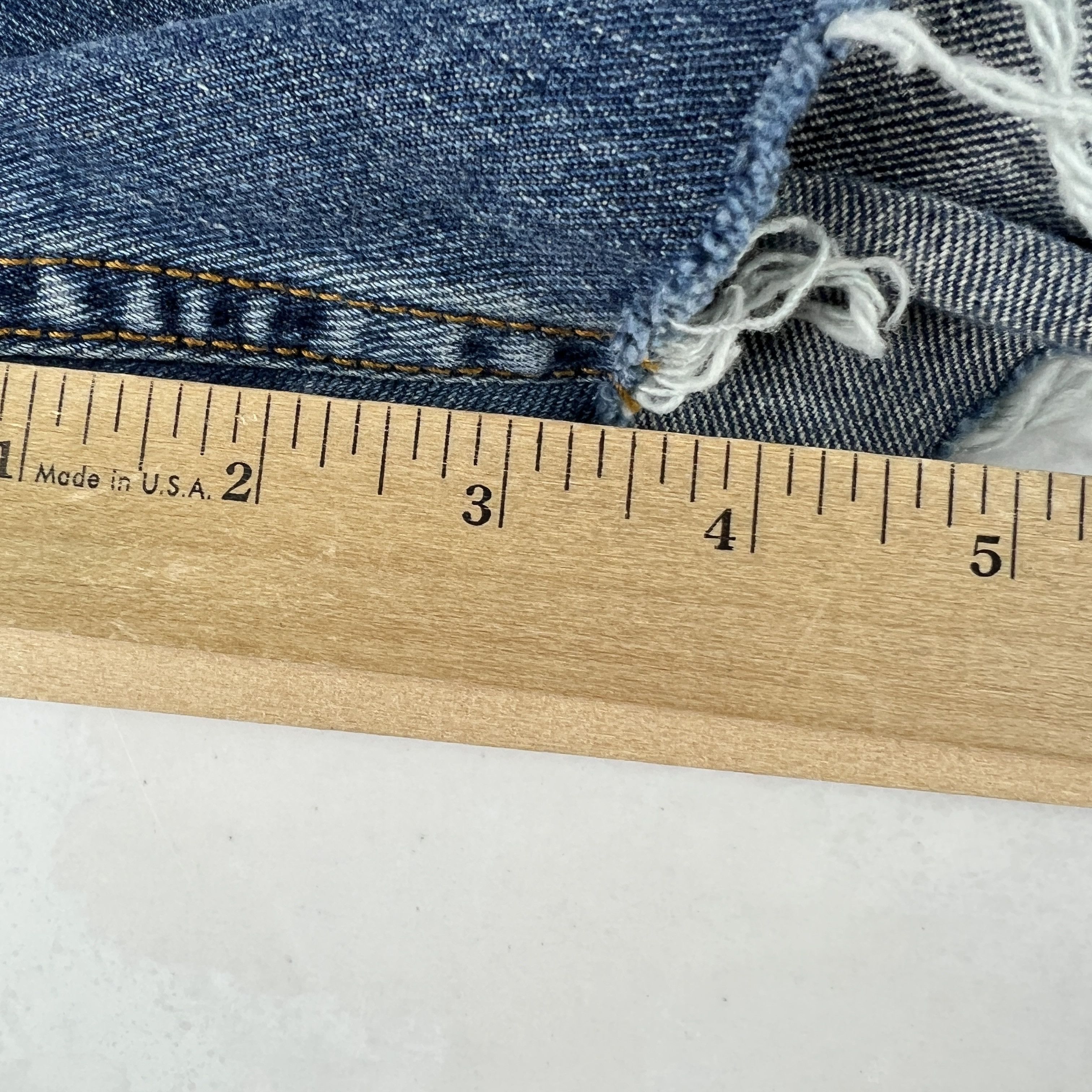 Levi's × Vintage Y2K Levi's Jean Shorts 505 Cut Off Faded Cotton Denim Jorts Size US 33 - 15 Thumbnail
