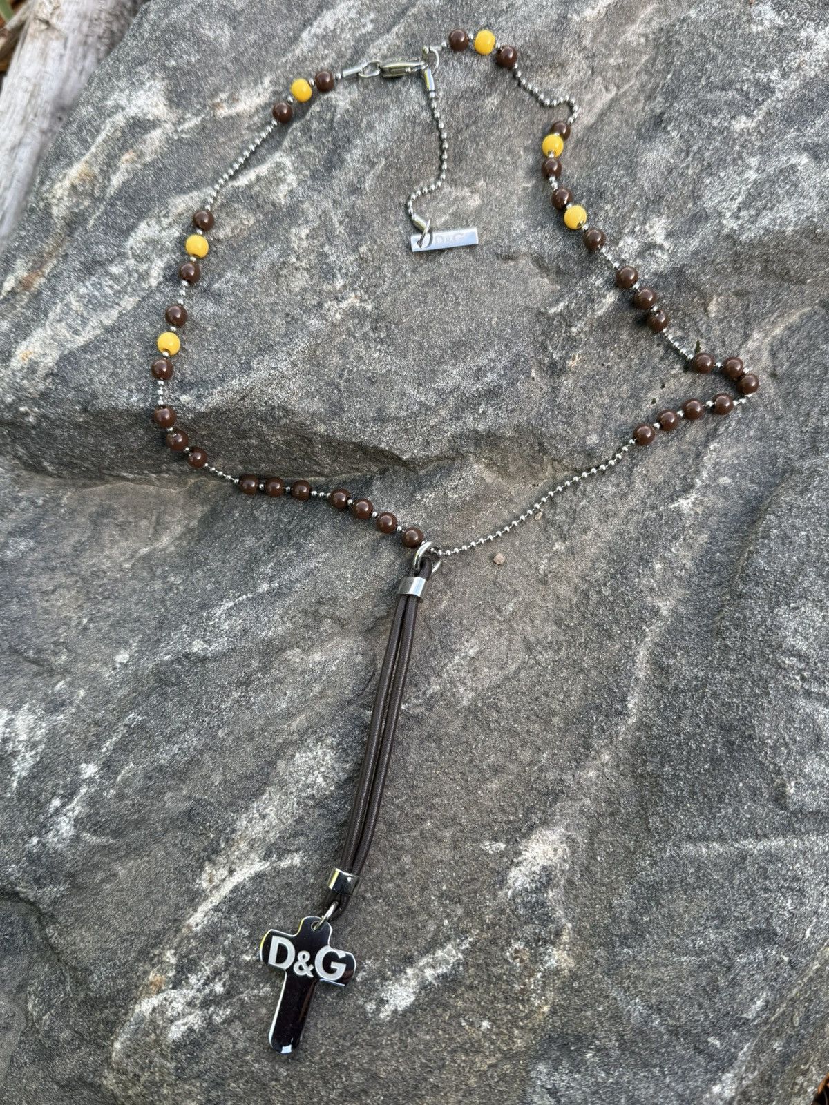 Dolce & Gabbana Dolce & Gabbana Pearl Brown Rosary Necklace 00s Vintage Size ONE SIZE - 1 Thumbnail