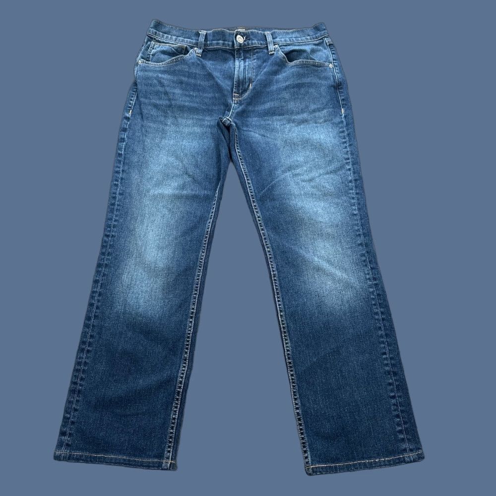 Hudson Hudson Jeans Mens 34x29 Blue Dark Wash Straight Leg Stretch Denim 5-Pocket Regular Fit USA Size US 34 / EU 50 - 1 Thumbnail