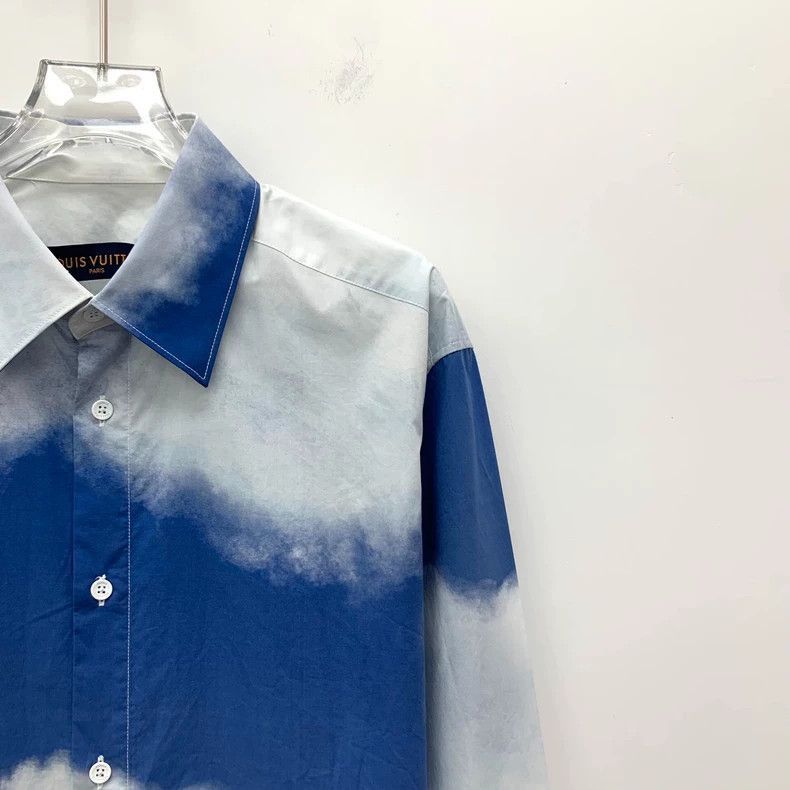 Louis Vuitton Louis Vuitton Cloud Print Long Sleeve Shirt-2506 Size L / US 10 / IT 46 - 3 Thumbnail
