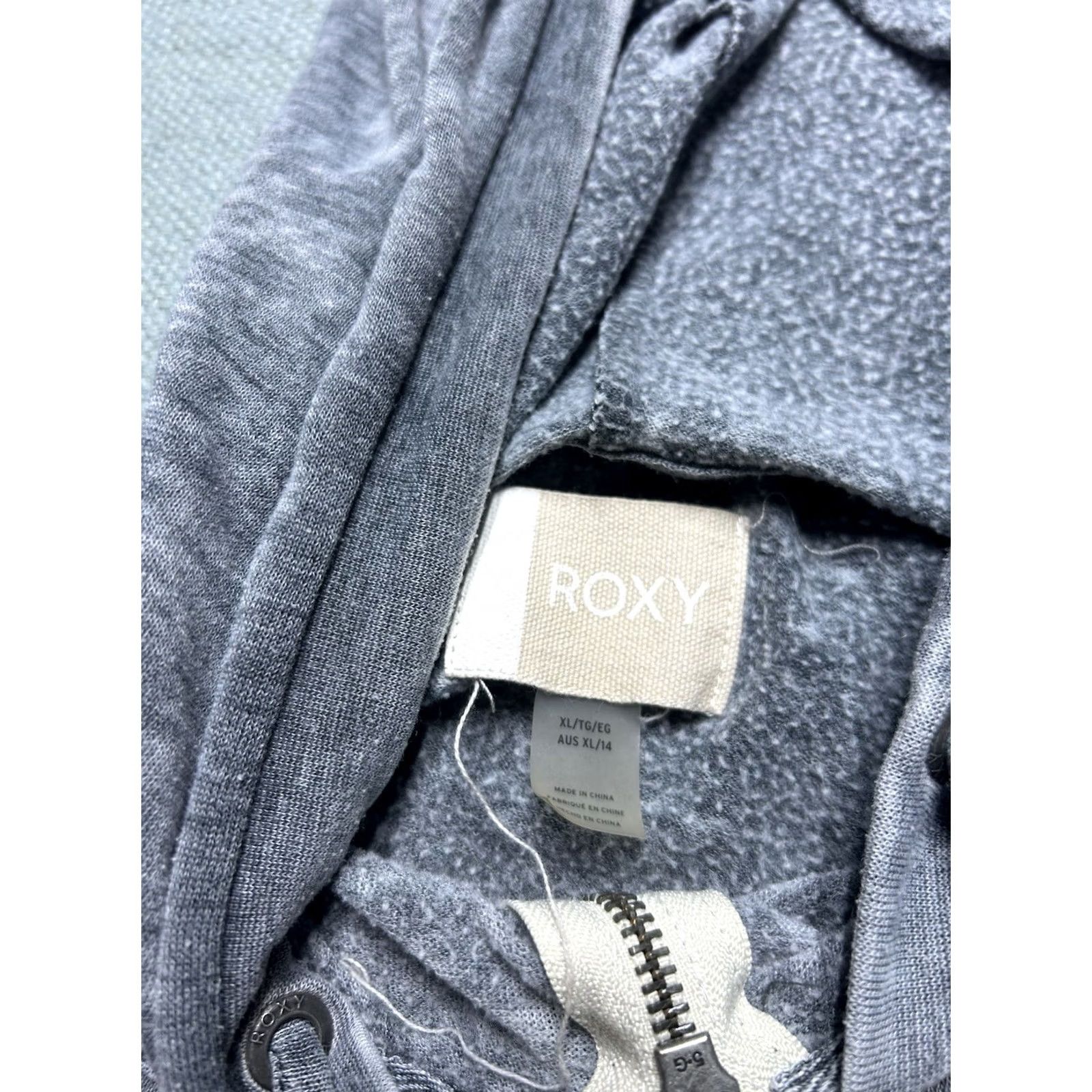Vintage Roxy surf hoodie sweatshirt full zip Beach Women’s XL Gray Size XL / US 12-14 / IT 48-50 - 6 Thumbnail