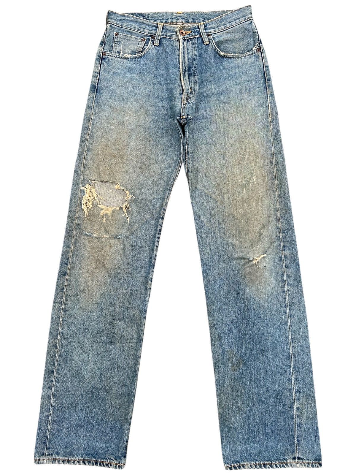 Kapital Thrashed Vintage Edwin 505x Selvedge Dirty Patina Denim Jean Size US 30 / EU 46 - 1 Thumbnail
