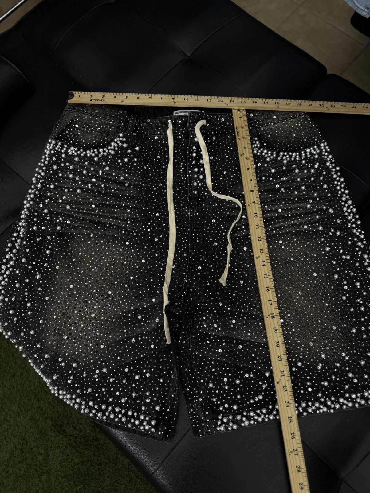 Vale Valley Vale Rhinestone Shorts Black Size 40 (NEW) Size US 40 / EU 56 - 10 Thumbnail