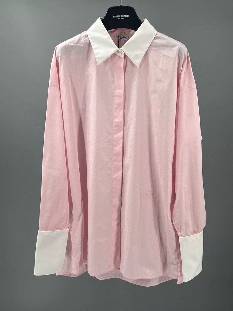 Loewe LOEWE The collar of the pure cotton pink shirt is detachab Size XS / US 0-2 / IT 36-38 - 2 Thumbnail