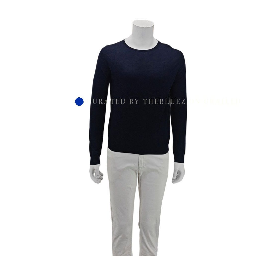 Loro Piana Cozy Blue Wool Crewneck Sweater Size S Size US S / EU 44-46 / 1 - 1 Thumbnail