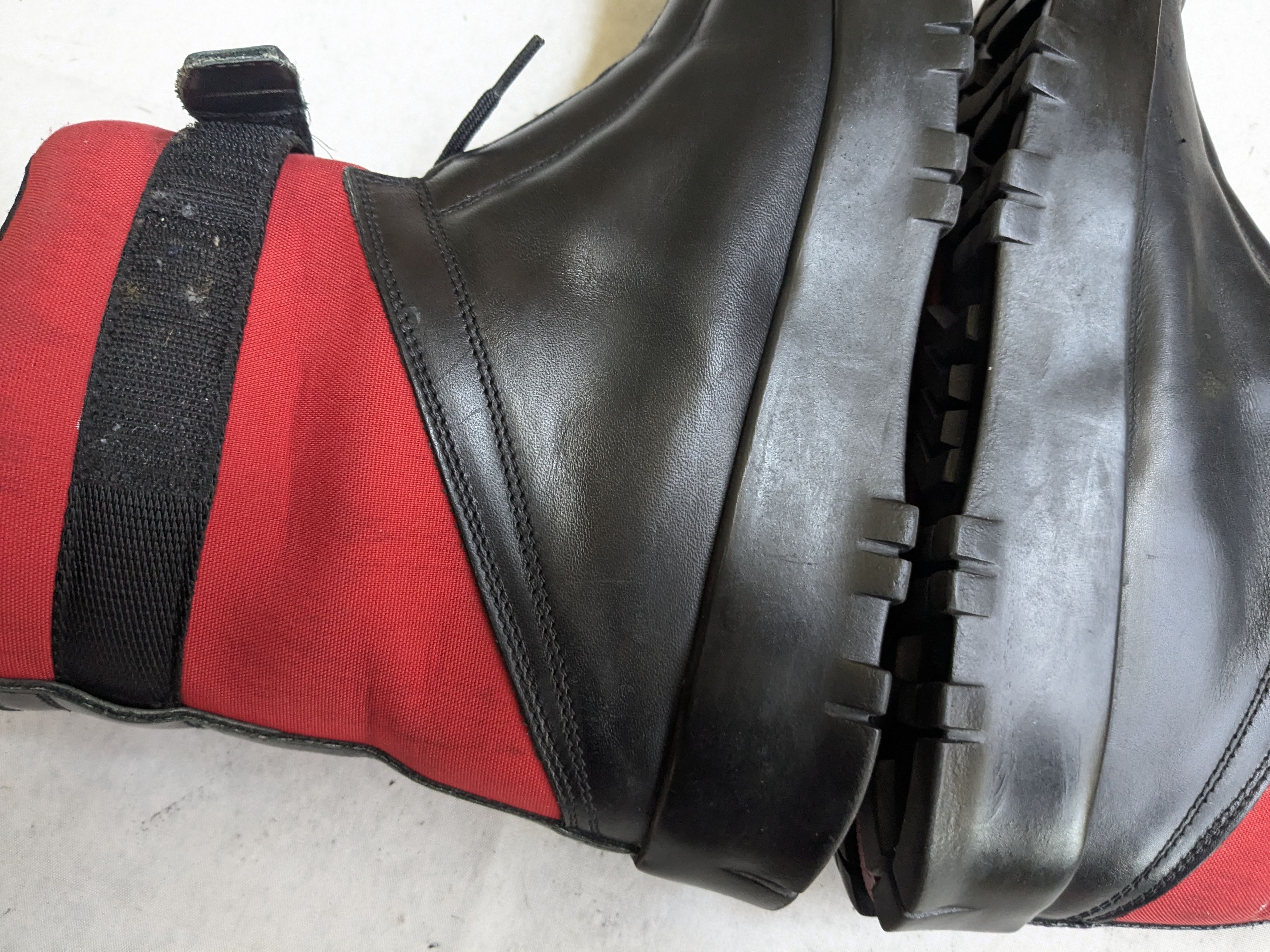Prada Prada Boots Black Red 10 High Tops Leather Y2K Size US 10 / EU 43 - 8 Thumbnail