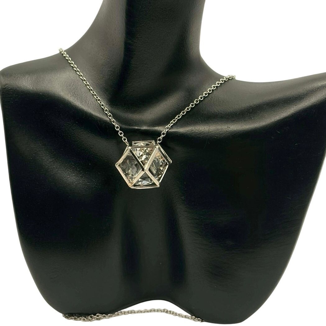Other Silver Crystal Hexagon Time N True Necklace Size ONE SIZE - 1 Thumbnail