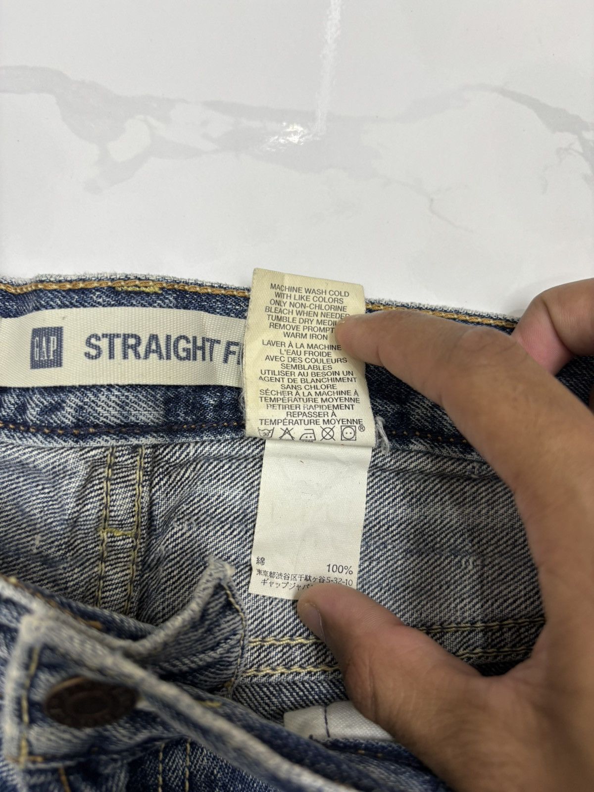 Kapital Vintage GAP Distressed Straight Fit Mud Denim Jeans Size US 30 / EU 46 - 11 Thumbnail