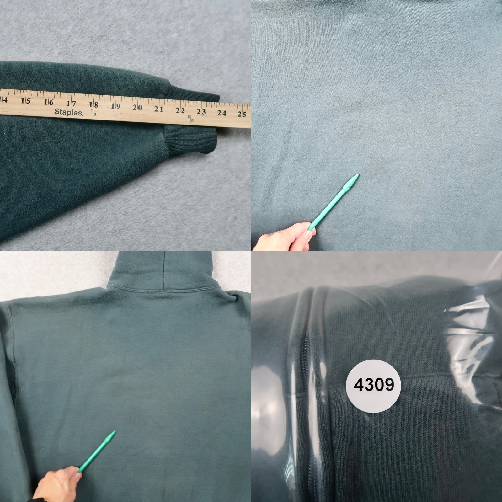 Russell Athletic VINTAGE Russell Athletic Hoodie Sweatshirt Mens XXL Green Full Zip Blank 90s Size US XXL / EU 58 / 5 - 9 Thumbnail