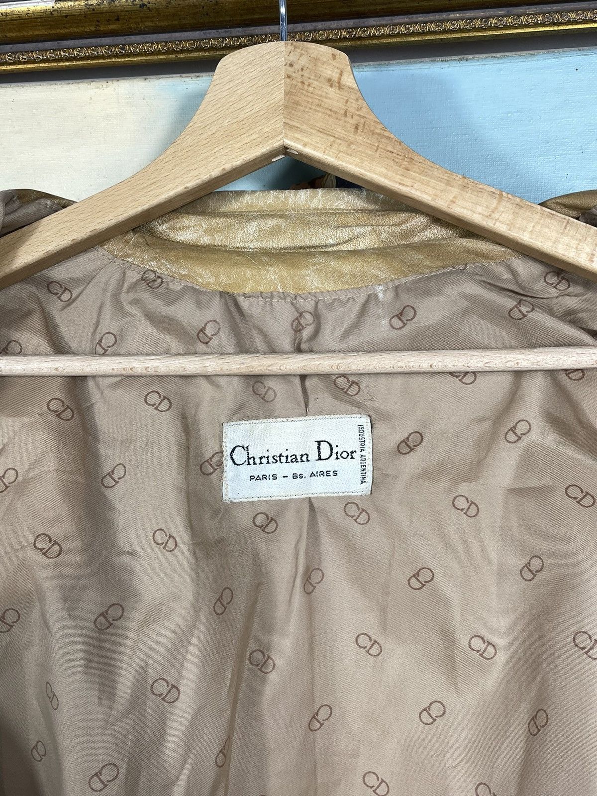 Christian Dior Leather Jacket Bomber Vintage 90s Oversize