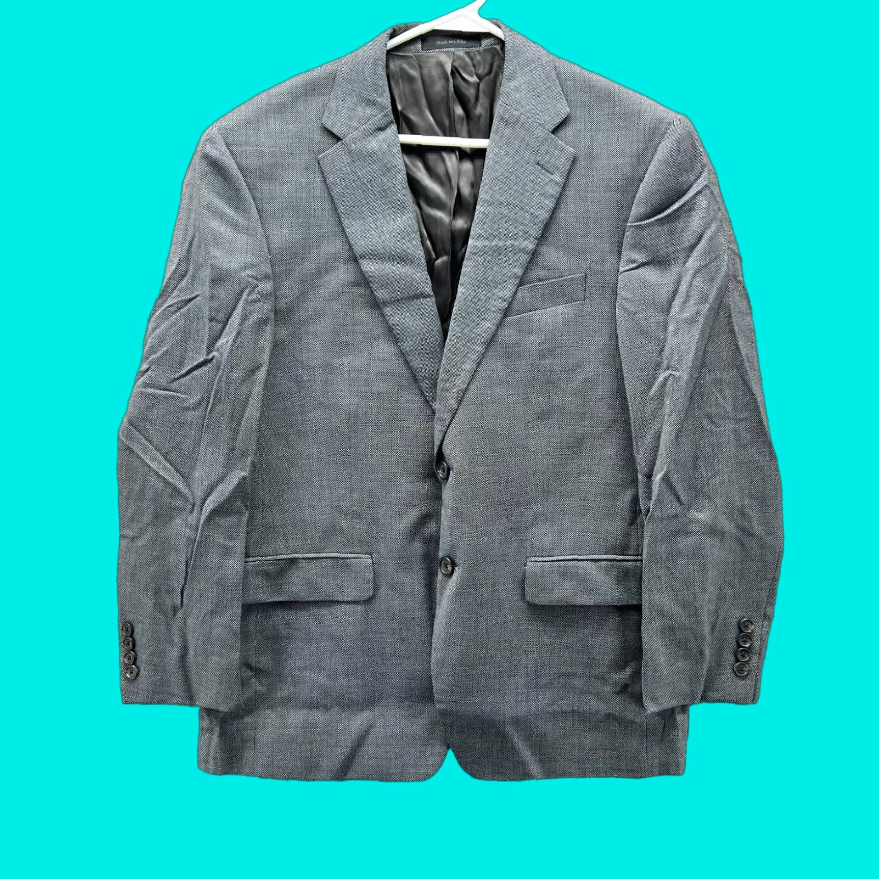 Ralph Lauren Lauren Ralph Lauren Blazer Sport Coat Jacket Mens 40S Gray Wool Short Short Coat Two-Button Two-Button Jacket Mens Vintage N/A Size US 40 / EU 56 - 1 Thumbnail