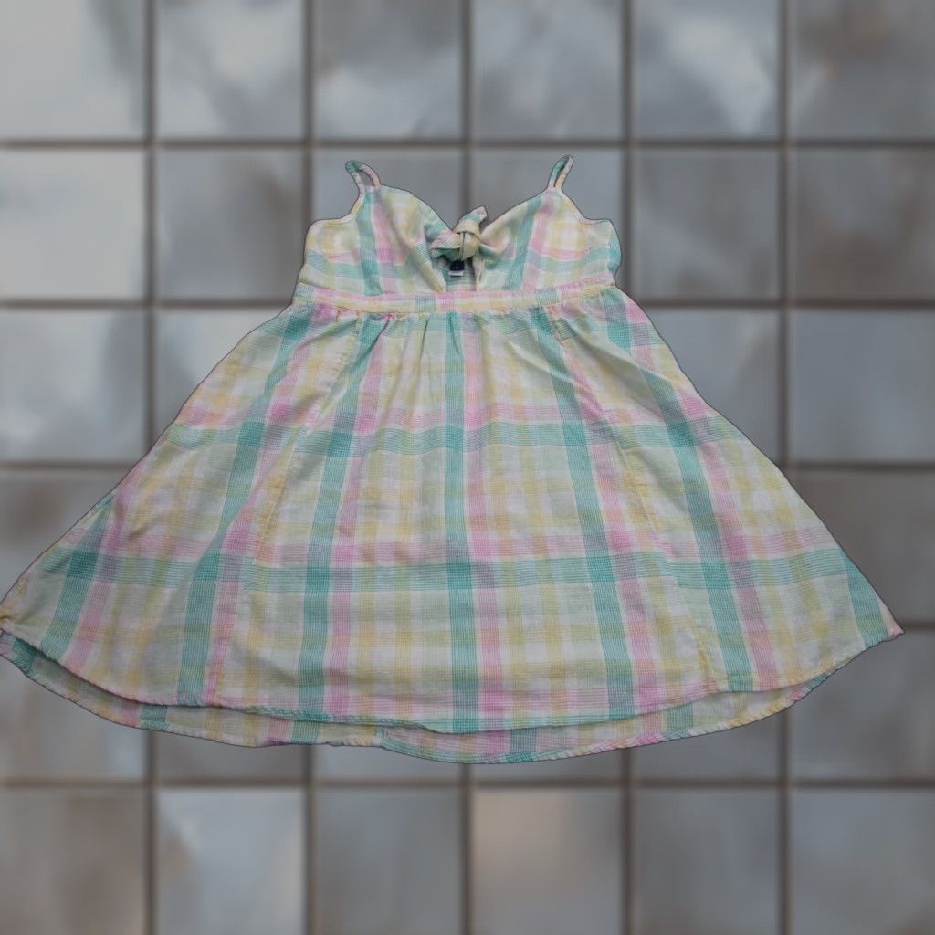 Old Navy Old Navy Dress Womens XL Multicolor Plaid Linen Blend Tie Front Sundress Summer Dress Size XL / US 12-14 / IT 48-50 - 1 Thumbnail