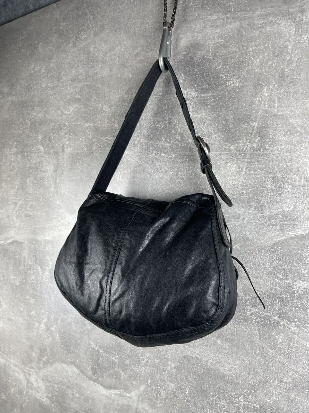 Lucky Brand Lucky Brand Avant Garde Black Lamb Leather Shoulder Boho Bag Size ONE SIZE - 7 Thumbnail