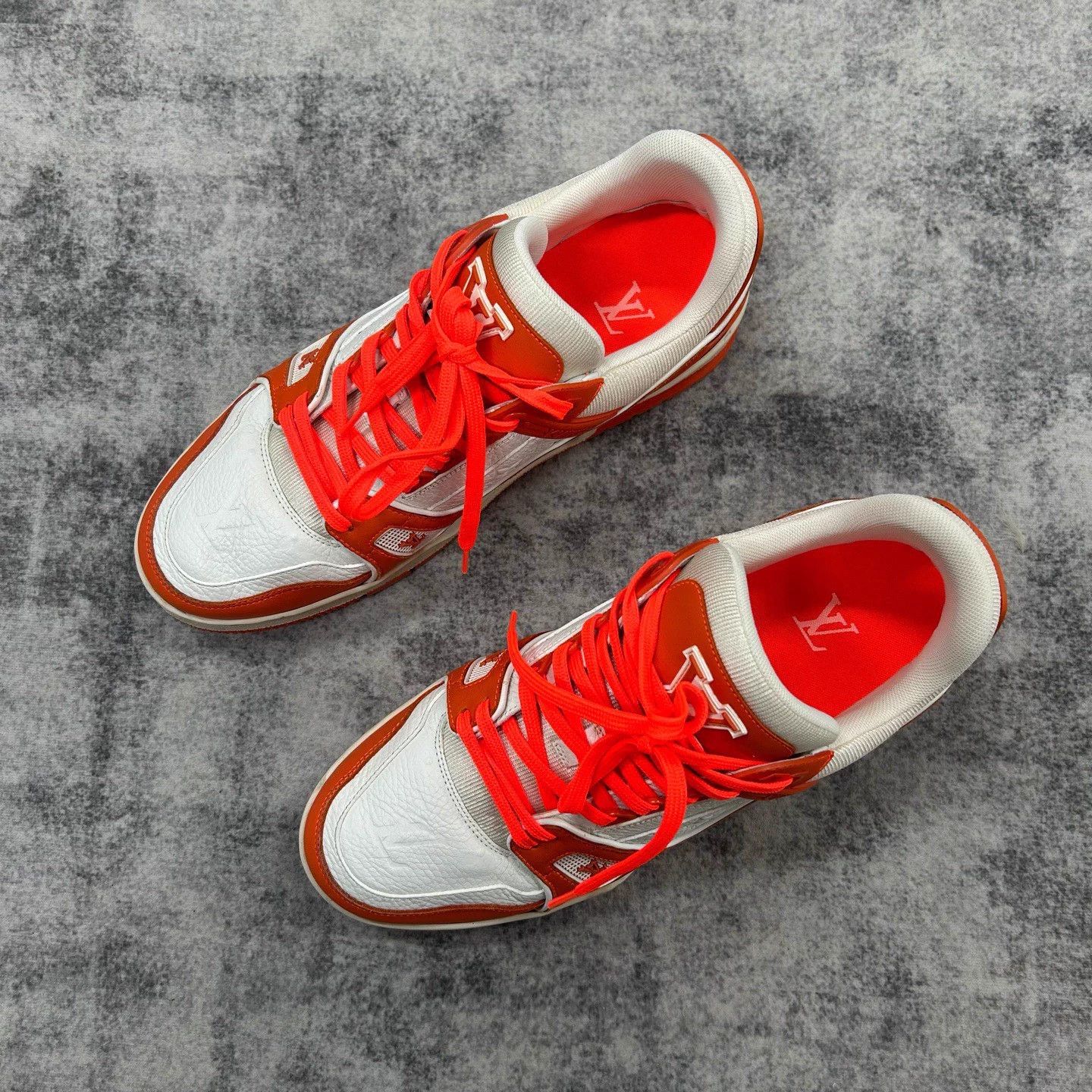 Louis Vuitton LV Trainer White Orange 99 New EUR 41 Size US 8 / EU 41 - 2 Thumbnail