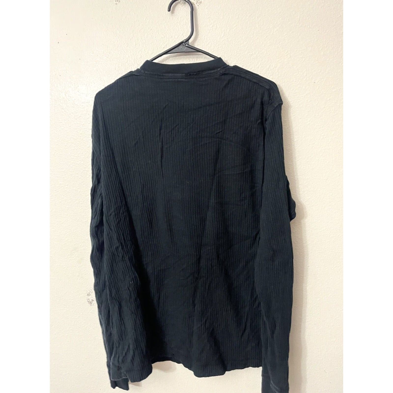 Calvin Klein CALVIN KLEIN VINTAGE Men's Sweater Cardigan XL Black Solid V-Neck Lightweight Classic Designer Size US XL / EU 56 / 4 - 2 Thumbnail