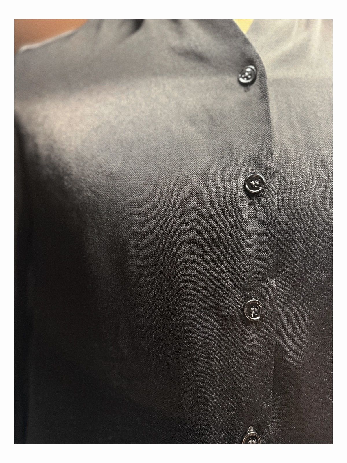 Zara ZARA Classic Black Satin Button-Up Blouse Size M / US 6-8 / IT 42-44 - 3 Thumbnail