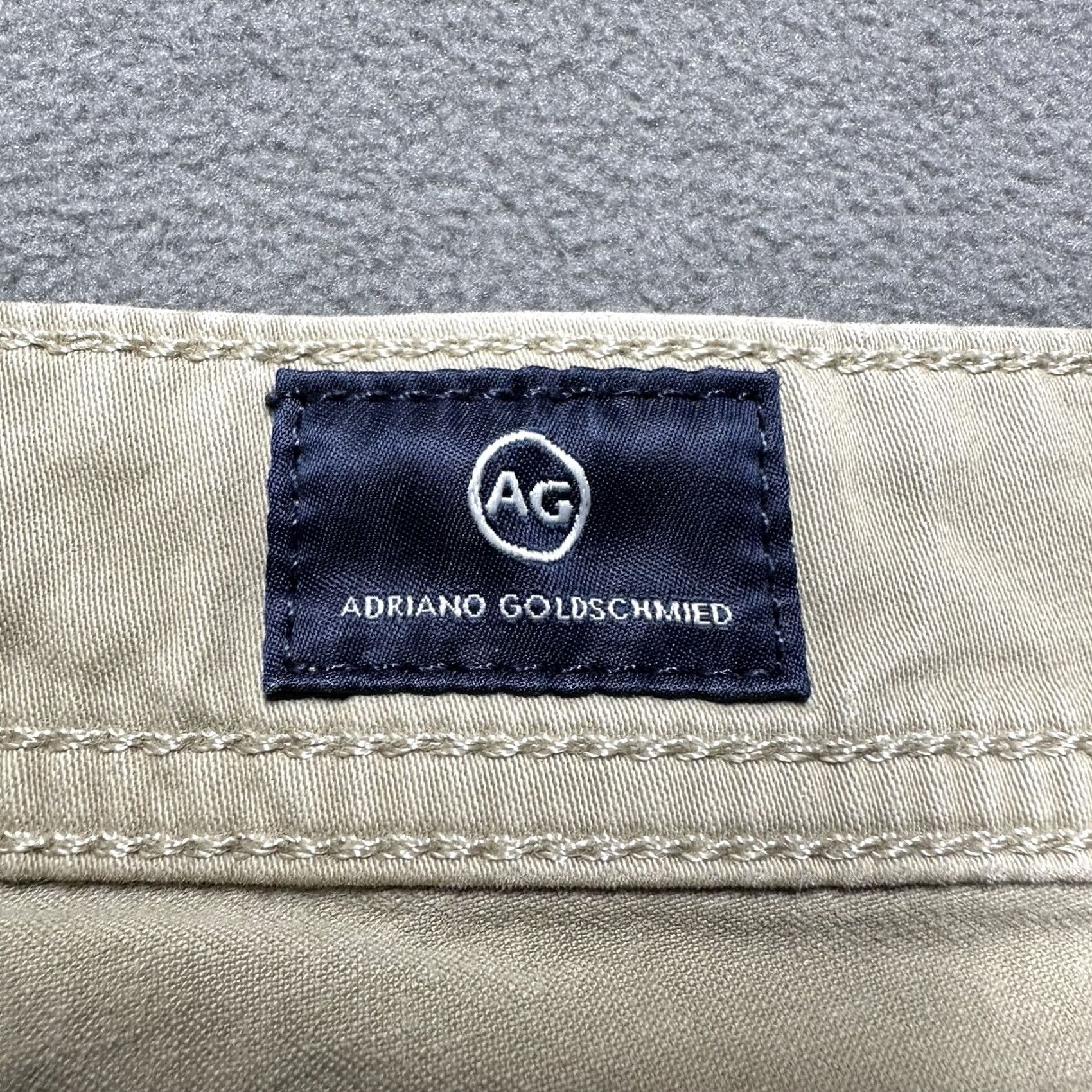 Vintage AG Adriano Goldschmied Pants Mens 34x34 Beige The Ives Modern Athletic Fit EUC Comfort Stretch Chino Size US 34 / EU 50 - 7 Thumbnail