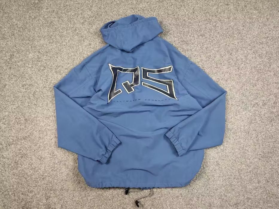 Quiksilver Vintage 90's Quiksilver Saltwater Light Blue big Logo Jacket Size US S / EU 44-46 / 1 - 2 Thumbnail