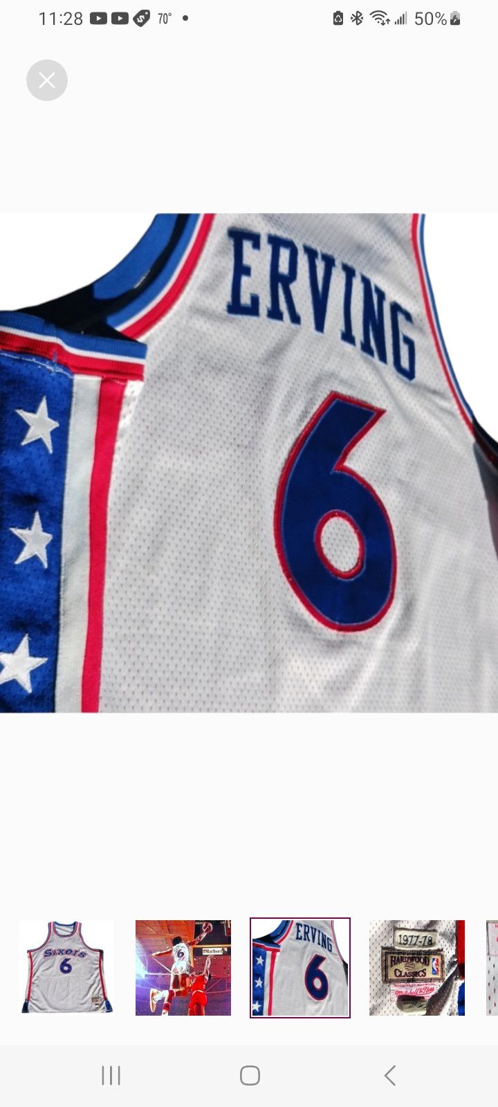 Mitchell & Ness × NBA AUTHENTIC Mitchell & Ness Julius Erving Sixers Jersey 77-78 Size US XL / EU 56 / 4 - 2 Thumbnail
