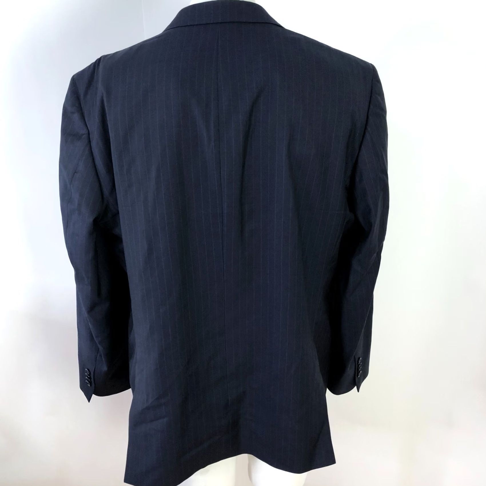 Saks Fifth Avenue Ermenegildo Zegna Cloth Saks Fifth Avenue Sport Coat Jacket 46 Blue Striped Wool Men Size US S / EU 44-46 / 1 - 4 Thumbnail