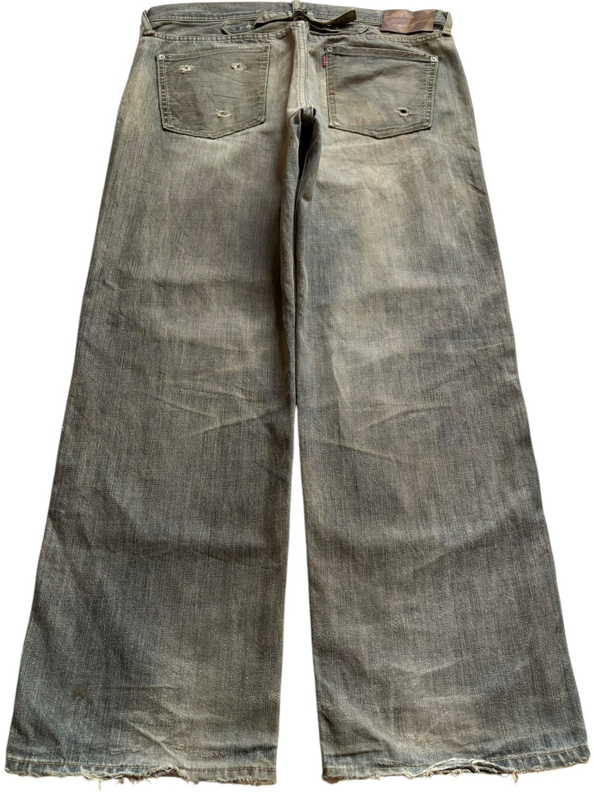 Japanese Brand Vintage Japanese Brand Mud Wash Distressed Loose Baggy Jeans Size US 36 / EU 52 - 2 Thumbnail